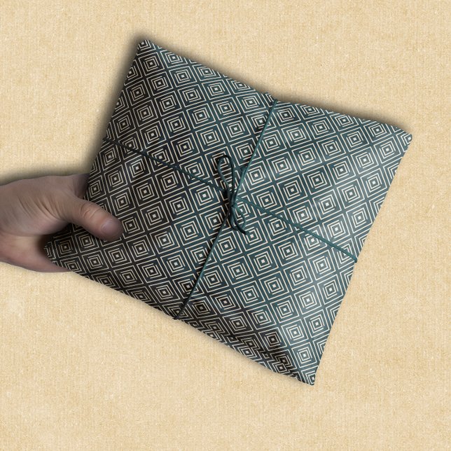 Art Deco Pattern | Teal Tan Tissue Paper (Creator Uploaded)