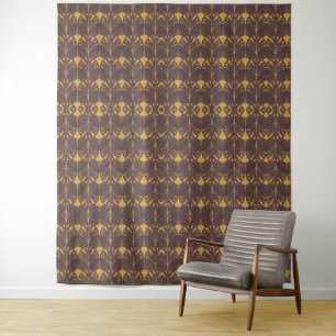 Art Deco pattern with fan-shaped motifs Tapestry