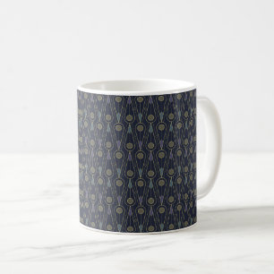 Art Deco pattern with geometric shapes in gold Coffee Mug