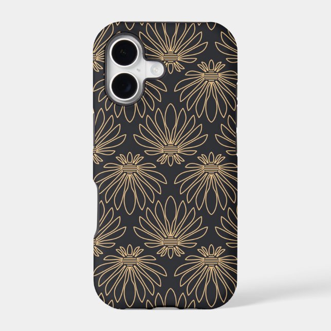 Art Deco pattern with gold floral motifs  (Back)