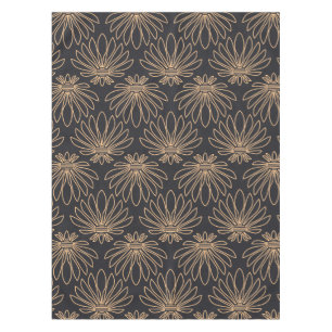 Art Deco pattern with gold floral motifs  Tablecloth