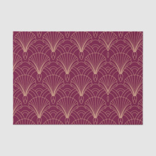 Art Deco pattern with gold geometric fan motifs  Tissue Paper