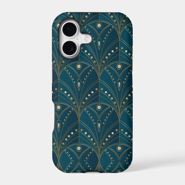 Art Deco pattern with gold geometric shapes (Back)
