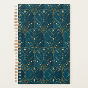 Art Deco pattern with gold geometric shapes Planner