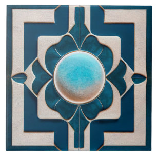 Art Deco Patterned Wall Decor Art Nouveau Tile