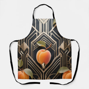 Art Deco Peach Pattern Apron