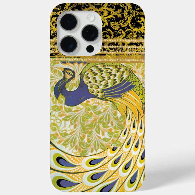 Art Deco Peacock Case-Mate iPhone Case (Back)