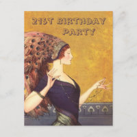 Art Deco Peacock Flapper 21st Birthday Party