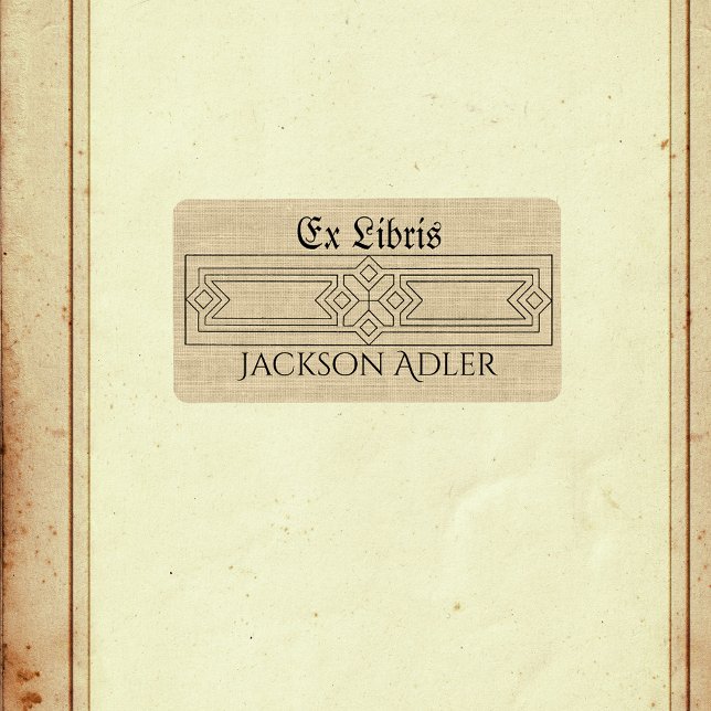 Art Deco Personalised Ex Libris Book Label (Creator Uploaded)