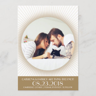 Art Deco Photo Frame   Save the Date Announcement