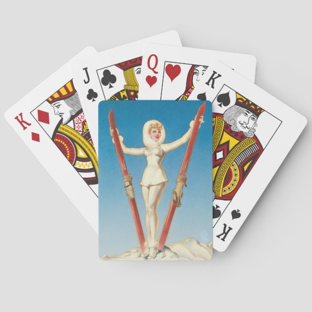 Art Deco Pin Up Playing Cards (Back)