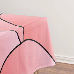 Art Deco Pink Scales Design Tablecloth