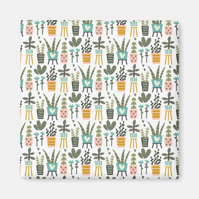 Art Deco Planter Magnet (Front)