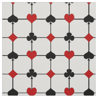 Art Deco Playing Card Suits v2 Fabric