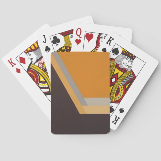 ART DECO playing cards (tangerine/black) (Back)