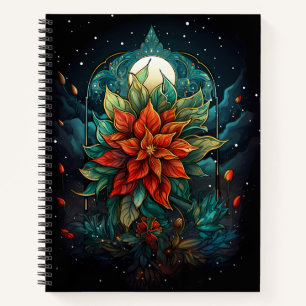 Art Deco Poinsettia Notebook