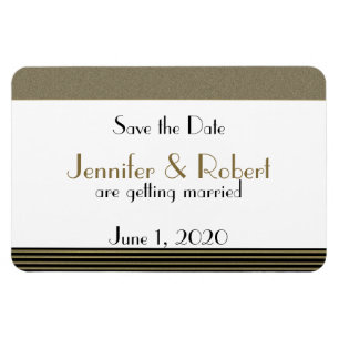 Art Deco Posh Wedding Save the Date Magnet