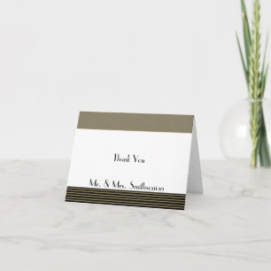 Art Deco Posh Wedding Thank You Card