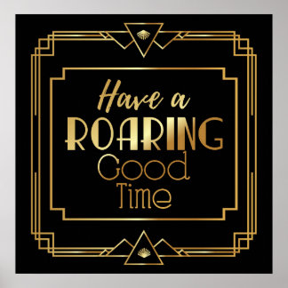 Art Deco Poster "Let's Party Like Gatsby"