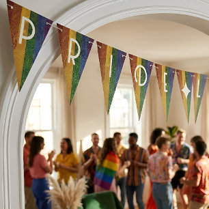 Art Deco Pride Flag Pride Lives Here Bunting