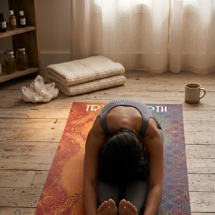 Art Deco Pride Flag True North Personalised Yoga Mat
