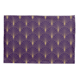 Art Deco Purple and Gold Art Deco Pillowcase