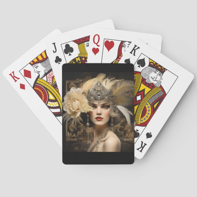 Art Deco Queen Playing Cards (Back)
