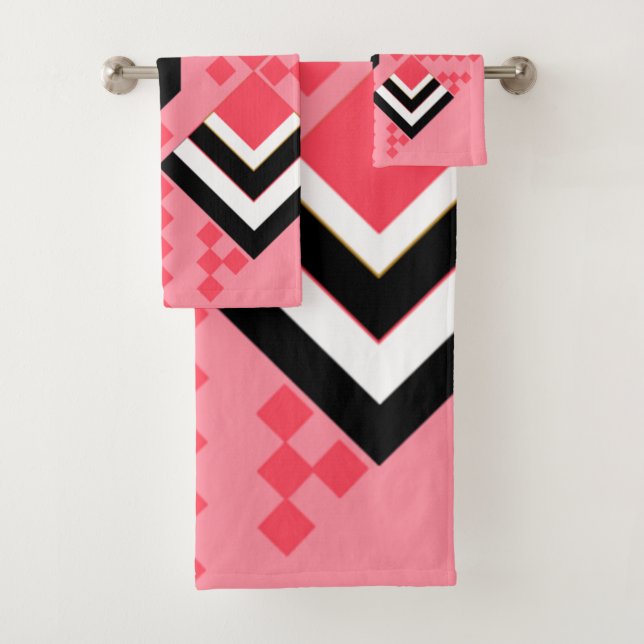 Art Deco Quilt Bath Towel Set (Insitu)