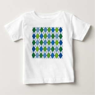 Art Deco Rain Argyle Baby T-Shirt