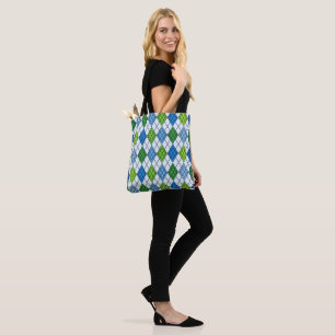Art Deco Rain Argyle Tote Bag