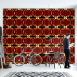 Art Deco Red and Black Circular Pattern Wallpaper<br><div class="desc">Classis Art Deco circular pattern with shades of dark red,  black and gold create a striking and unique look to any room in your home. Original design by Linda Becker.</div>