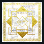 Art Deco Rehearsal Dinner Wedding Marble Gold Foil Poster<br><div class="desc">Create your very own Art Deco-style, Great Gatsby-inspired design featuring abstract geometric shapes in white marble and gold foil. Replace the sample text with your own for a personalised gift. Makes a wonderful gift for wedding, anniversary, birthday, Father’s or Mother’s Day, promotion, retirement and other special occasions. (IMPORTANT NOTE: This...</div>