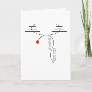 Art Deco Reindeer Christmas Card