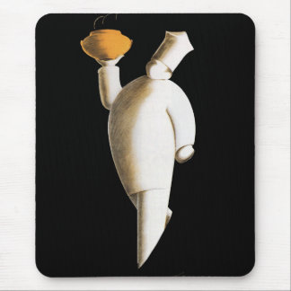 Art Deco Restaurant Chef, Vintage Business Mouse Pad