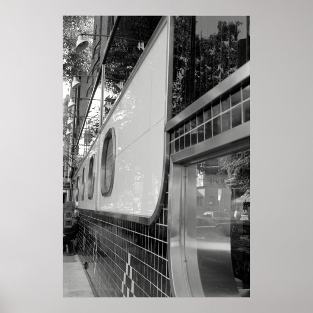 Art Deco Restaurant Exterior Poster (Front)