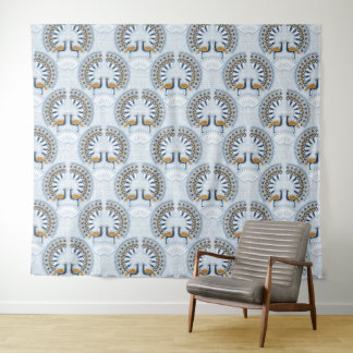 Art Deco retro Peacock Tapestry