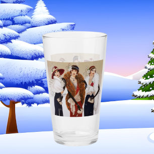 Art Deco retro vintage ladies  Glass