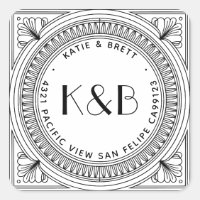 Art Deco Return Address Labels - Custom