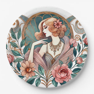 Art Deco Revival  Paper Plate