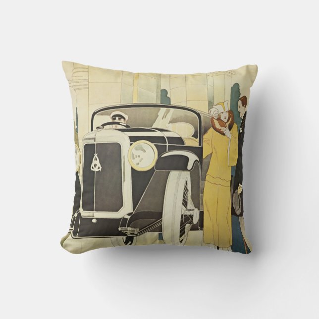 Art Deco Road Trip Pillow (Front)
