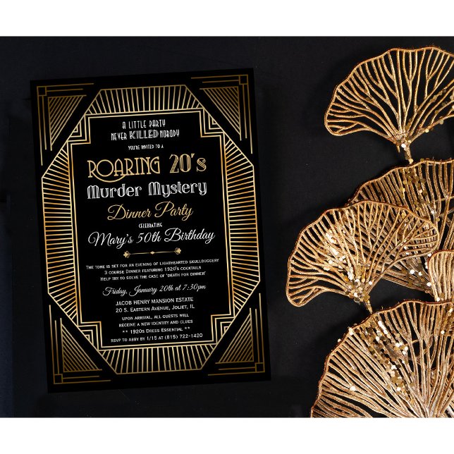 Art Deco Roaring 20s Birthday Invitation (Creator Uploaded)