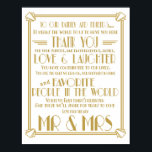 Art Deco Roaring 20's Thank You wedding sign print<br><div class="desc">Art Deco Roaring 20's Thank You wedding sign print</div>