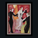 Art Deco Roaring Twenties Dancers Poster<br><div class="desc">1926 Art Deco Roaring Twenties Dancers Print by Fabius Lorenzi</div>