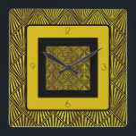 Art Deco Roaring Twenties Gold Black Square Wall Clock<br><div class="desc">This art deco acrylic wall clock is perfect for that throwback retro vibe!</div>