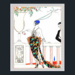 Art Deco Romantic Fashion Couple  Poster<br><div class="desc">Vintage magazine illustration of a Flapper and an admiring gentleman sneaking a peek at the fashionably dressed young woman.
★彡 Quotemates 彡★
The Old,  the Discarded,  the Torn and Faded.
Digitally Restored Vintage Art and Photos
Adobe Associate in Graphic Design and Illustration</div>