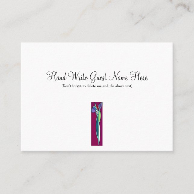 Art Deco Rose  2 - Place Cards (Front)