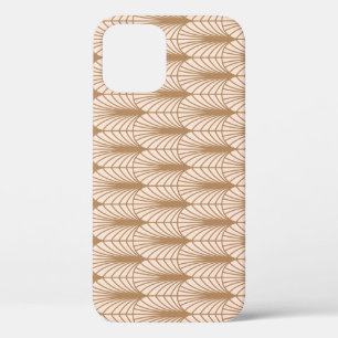 Art Deco Rose: Golden Peacock Feathers iPhone 12 Case