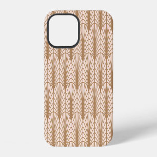Art Deco Rose: Golden Peacock Feathers iPhone 12 Case