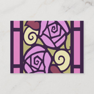 ART DECO ROSES in Pink & Gold Business Card