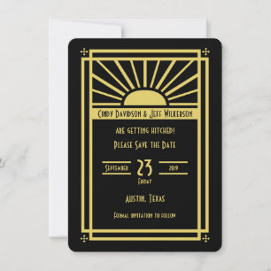 Art Deco Save the Date Invitation